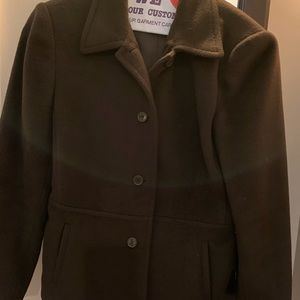 EUC Brown fuzzy jacket dress up or down, 8P